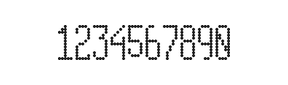 5×12数字点阵字体 ddN512AA0338