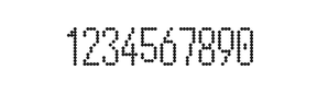 5×12数字点阵字体 ddN512AA0340