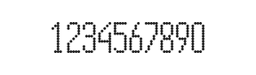5×12数字点阵字体 ddN512AA0341