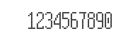 5×12数字点阵字体 ddN512AA0342