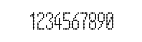 5×12数字点阵字体 ddN512AA0349