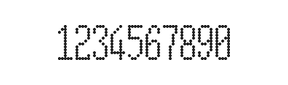 5×12数字点阵字体 ddN512AA0350