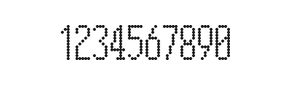 5×12数字点阵字体 ddN512AA0354