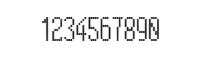 5×12数字点阵字体 ddN512AA0361