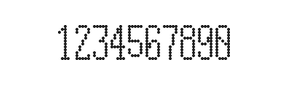 5×12数字点阵字体 ddN512AA0362