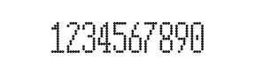 5×12数字点阵字体 ddN512AA0364