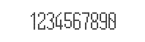 5×12数字点阵字体 ddN512AA0370