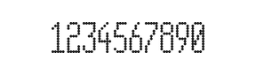 5×12数字点阵字体 ddN512AA0371