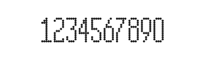 5×12数字点阵字体 ddN512AA0375