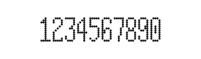 5×12数字点阵字体 ddN512AA0382