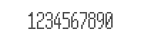 5×12数字点阵字体 ddN512AA0384