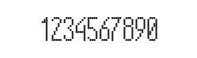 5×12数字点阵字体 ddN512AA0386