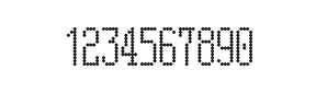 5×12数字点阵字体 ddN512AA0387