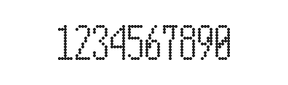5×12数字点阵字体 ddN512AA0392