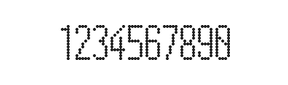 5×12数字点阵字体 ddN512AA0395