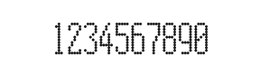 5×12数字点阵字体 ddN512AA0396