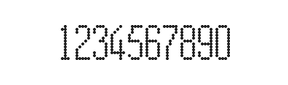 5×12数字点阵字体 ddN512AA0401