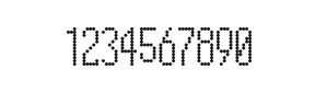 5×12数字点阵字体 ddN512AA0402