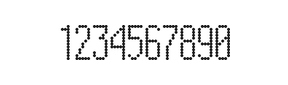 5×12数字点阵字体 ddN512AA0404