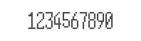 5×12数字点阵字体 ddN512AA0413