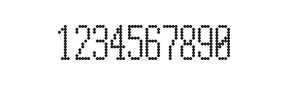 5×12数字点阵字体 ddN512AA0415