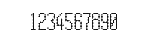 5×12数字点阵字体 ddN512AA0421