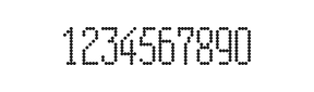 5×12数字点阵字体 ddN512AA0422