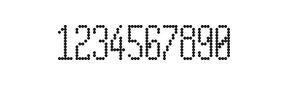 5×12数字点阵字体 ddN512AA0425