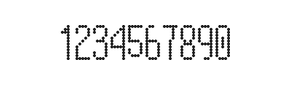 5×12数字点阵字体 ddN512AA0428