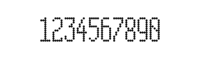 5×12数字点阵字体 ddN512AA0433