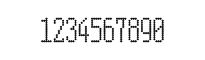5×12数字点阵字体 ddN512AA0435