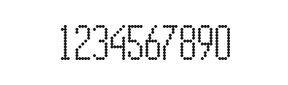 5×12数字点阵字体 ddN512AA0450