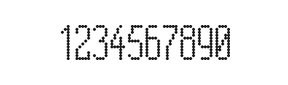 5×12数字点阵字体 ddN512AA0451