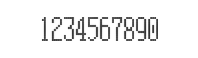5×12数字点阵字体 ddN512AA0453