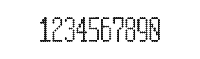 5×12数字点阵字体 ddN512AA0454