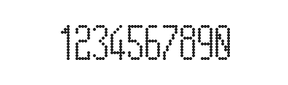 5×12数字点阵字体 ddN512AA0457