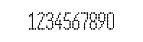 5×12数字点阵字体 ddN512AA0459