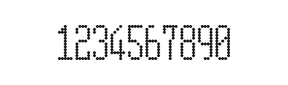 5×12数字点阵字体 ddN512AA0461