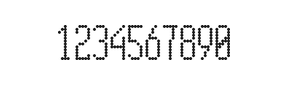 5×12数字点阵字体 ddN512AA0463