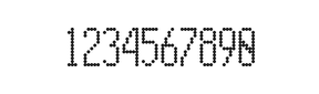 5×12数字点阵字体 ddN512AA0464