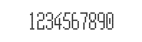 5×12数字点阵字体 ddN512AA0467