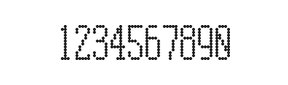5×12数字点阵字体 ddN512AA0471