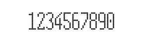 5×12数字点阵字体 ddN512AA0475