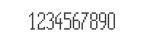 5×12数字点阵字体 ddN512AA0476