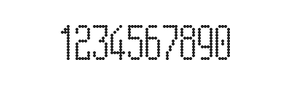 5×12数字点阵字体 ddN512AA0490