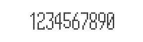 5×12数字点阵字体 ddN512AA0493