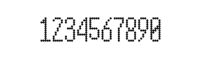 5×12数字点阵字体 ddN512AA0497