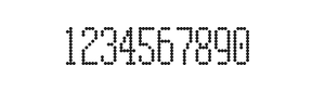 5×12数字点阵字体 ddN512AA0498