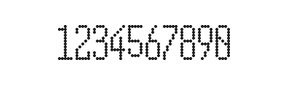 5×12数字点阵字体 ddN512AA0508