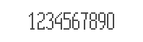 5×12数字点阵字体 ddN512AA0509